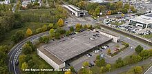 Luftbildansicht der Park+Ride Anlage Wissenschaftspark Marienwerder